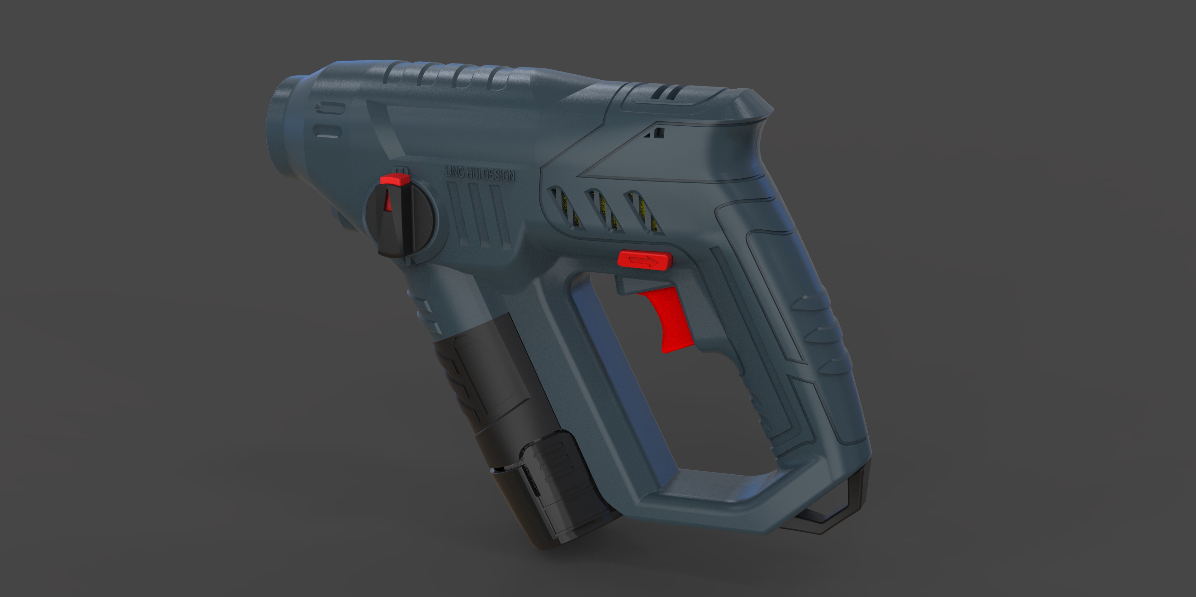 Design scheme of lightweight electric hammer.，