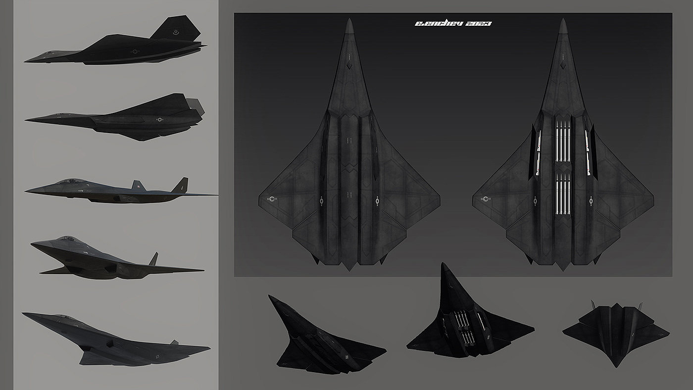 fighter，aircraft，Stealth fighter，Sixth generation machine，army，conceptual design，