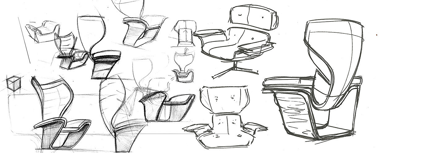 Alstom Work Study，Leisure chair，Interior design，product design，chair，comfortable，Advanced concept seat，