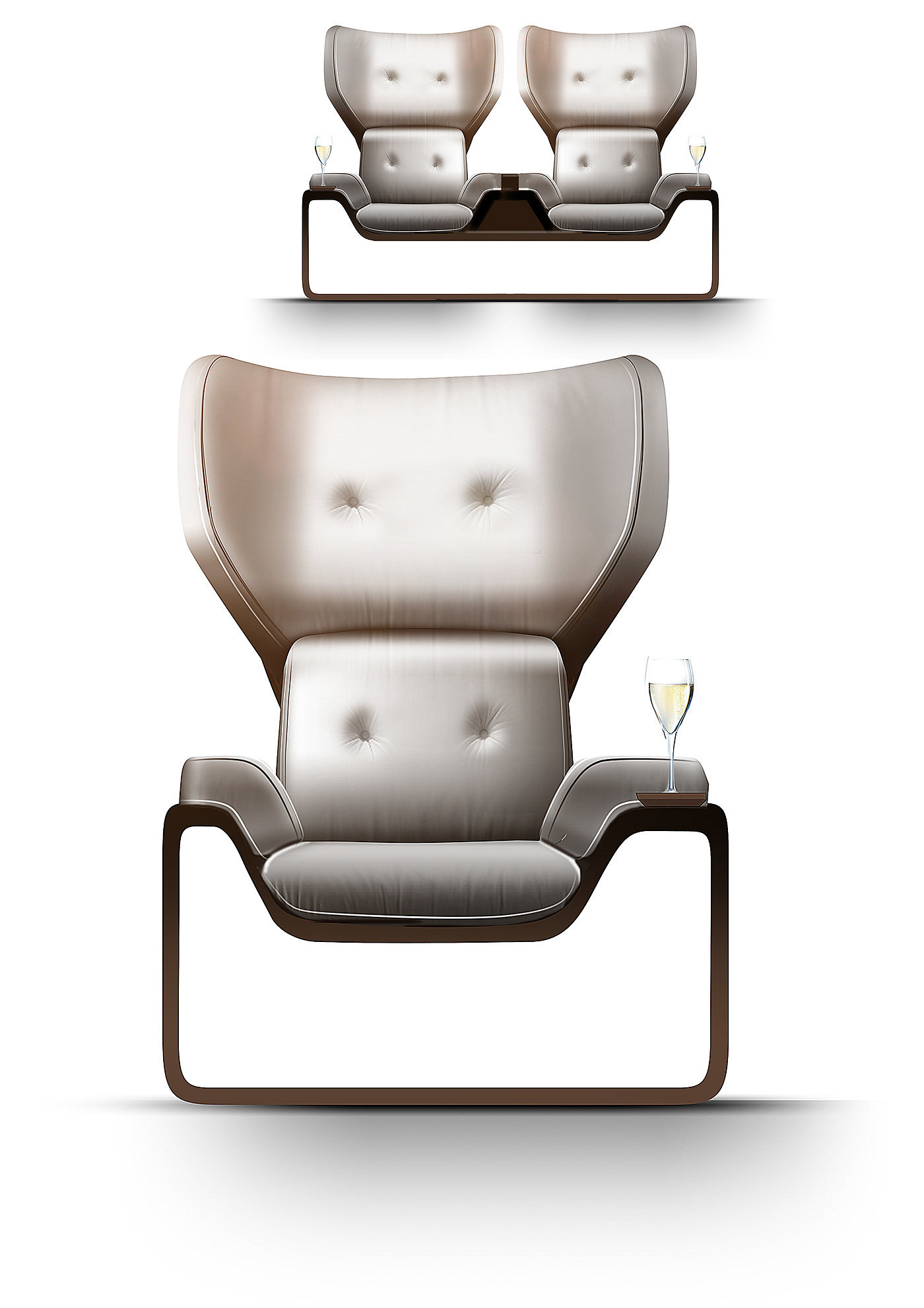 Alstom Work Study，Leisure chair，Interior design，product design，chair，comfortable，Advanced concept seat，