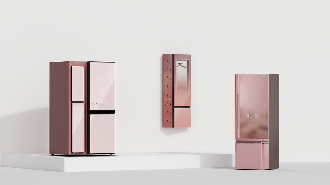 Refrigerator，household electrical appliances，product design，Appearance design，delicate，