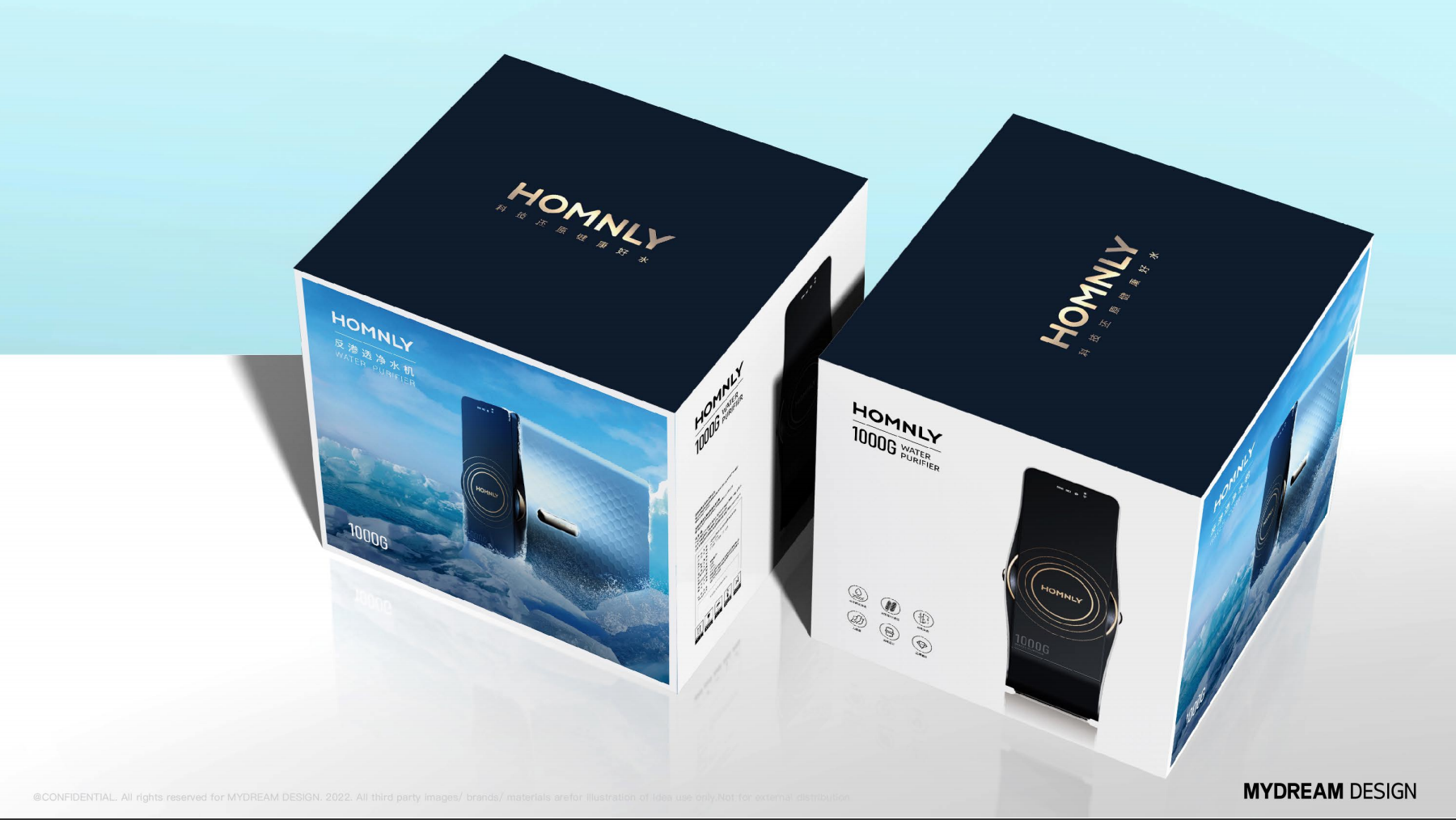 Water purifier, ID design, PI design, packaging design，