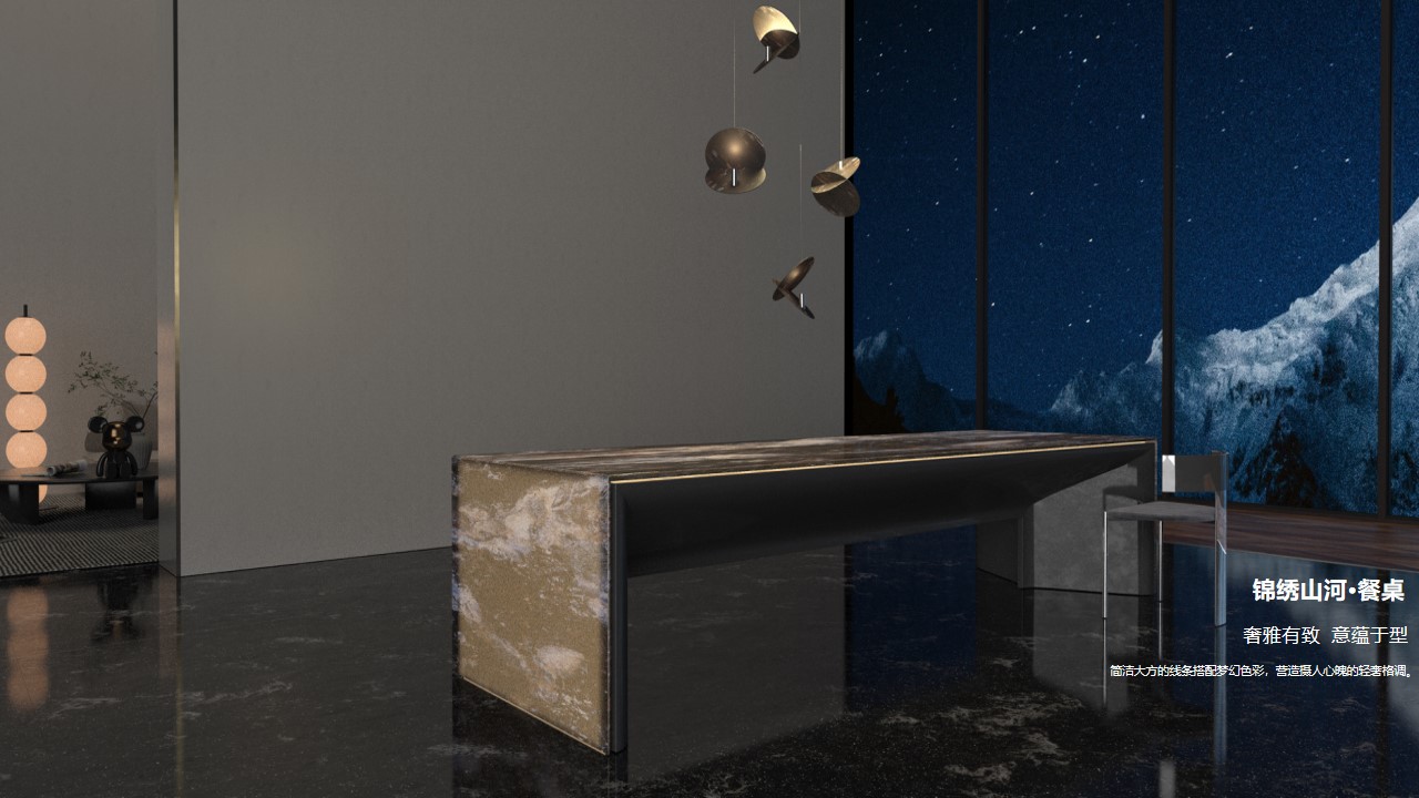 Furniture, luxury stone, light transmission，