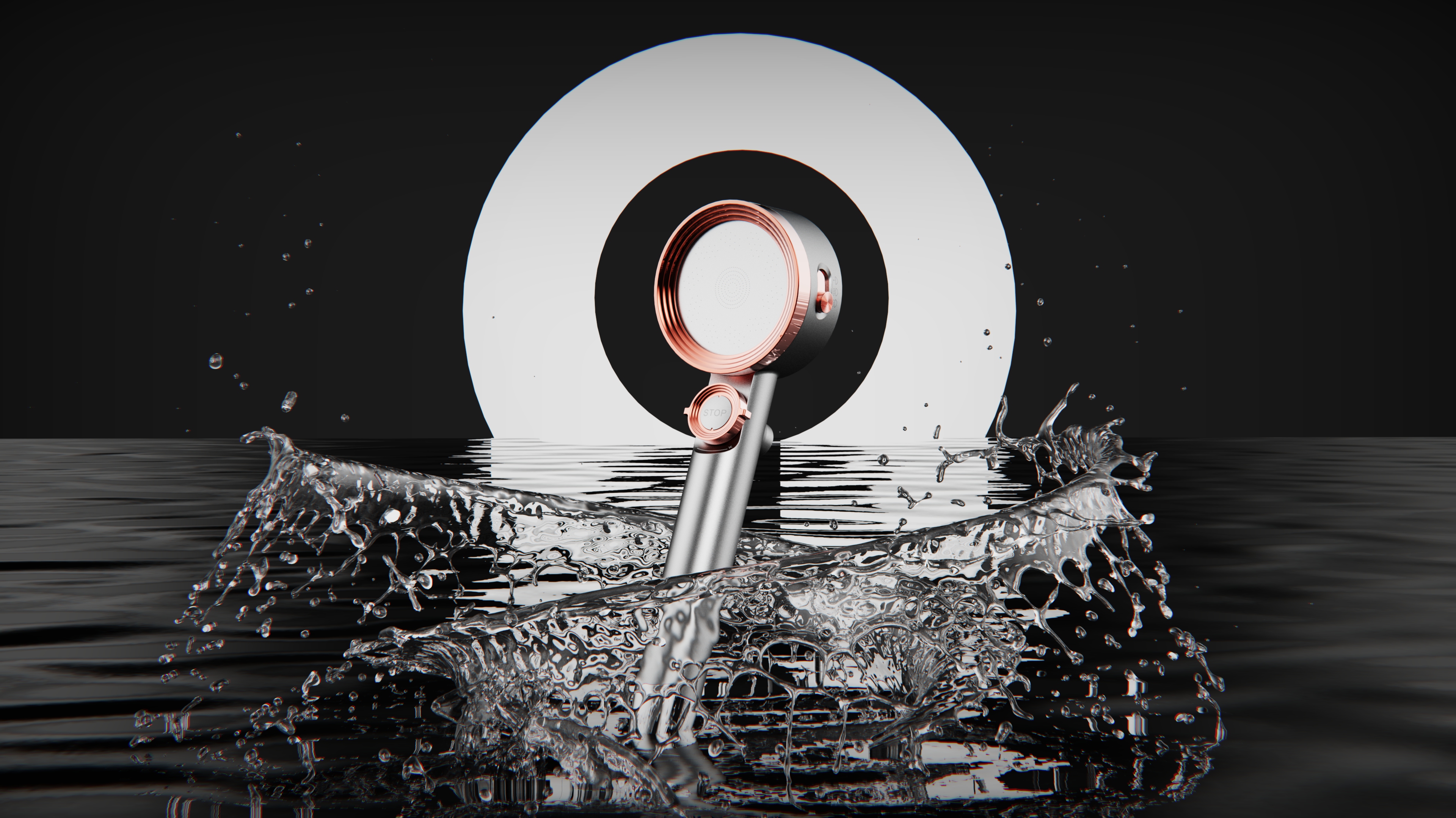 Shower，bathroom，Minimalist，keyshot，rhino，