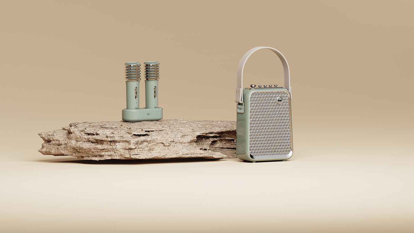 product design，outdoors，camping，loudspeaker box，Microphone，