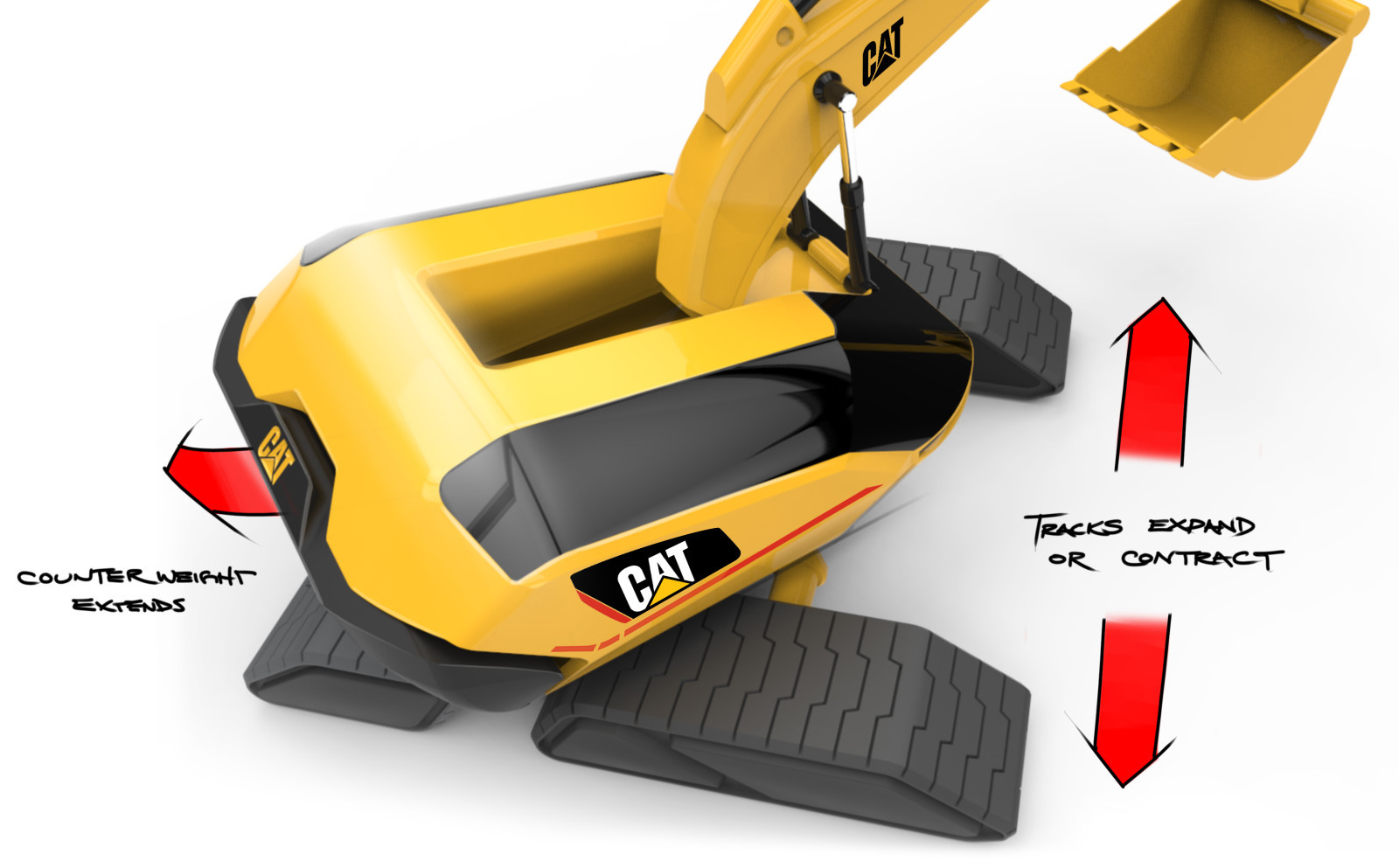 excavating machinery，cat，conceptual design，heavy industry，construction machinery，industrial design，