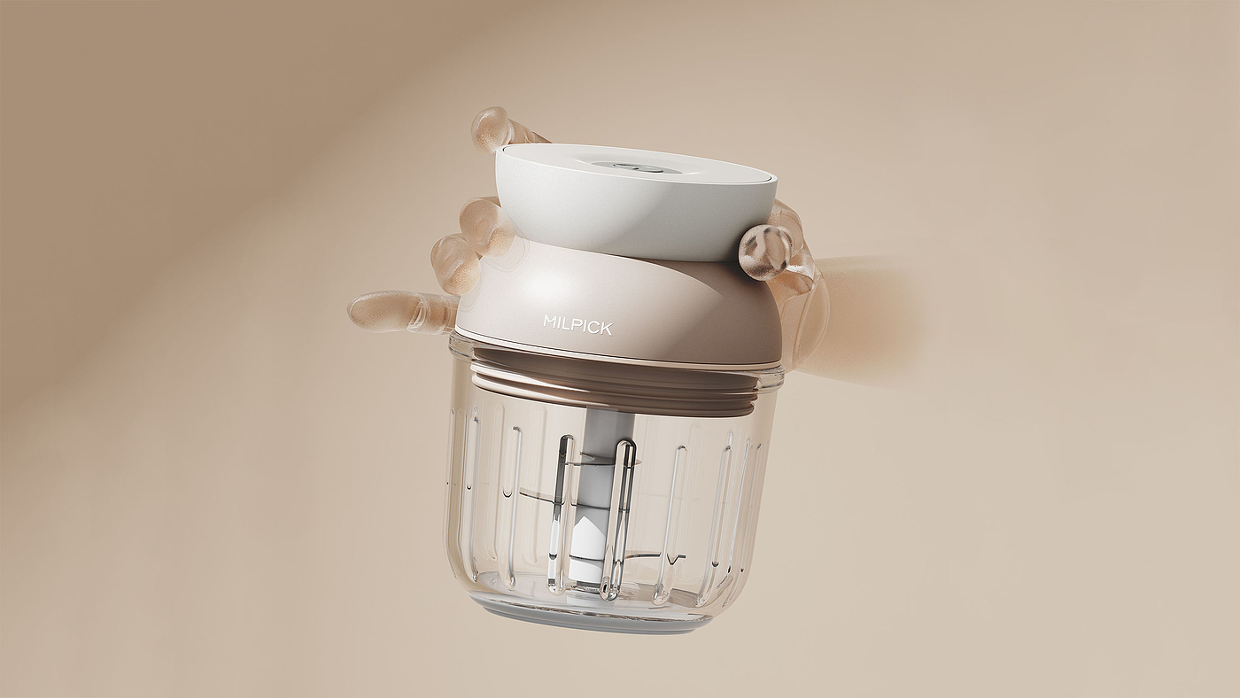 Make garlic device，Auxiliary food machine，man-machine，Geometric Aesthetics，