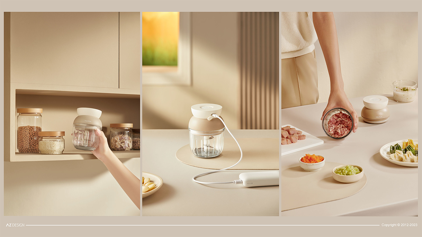 Make garlic device，Auxiliary food machine，man-machine，Geometric Aesthetics，