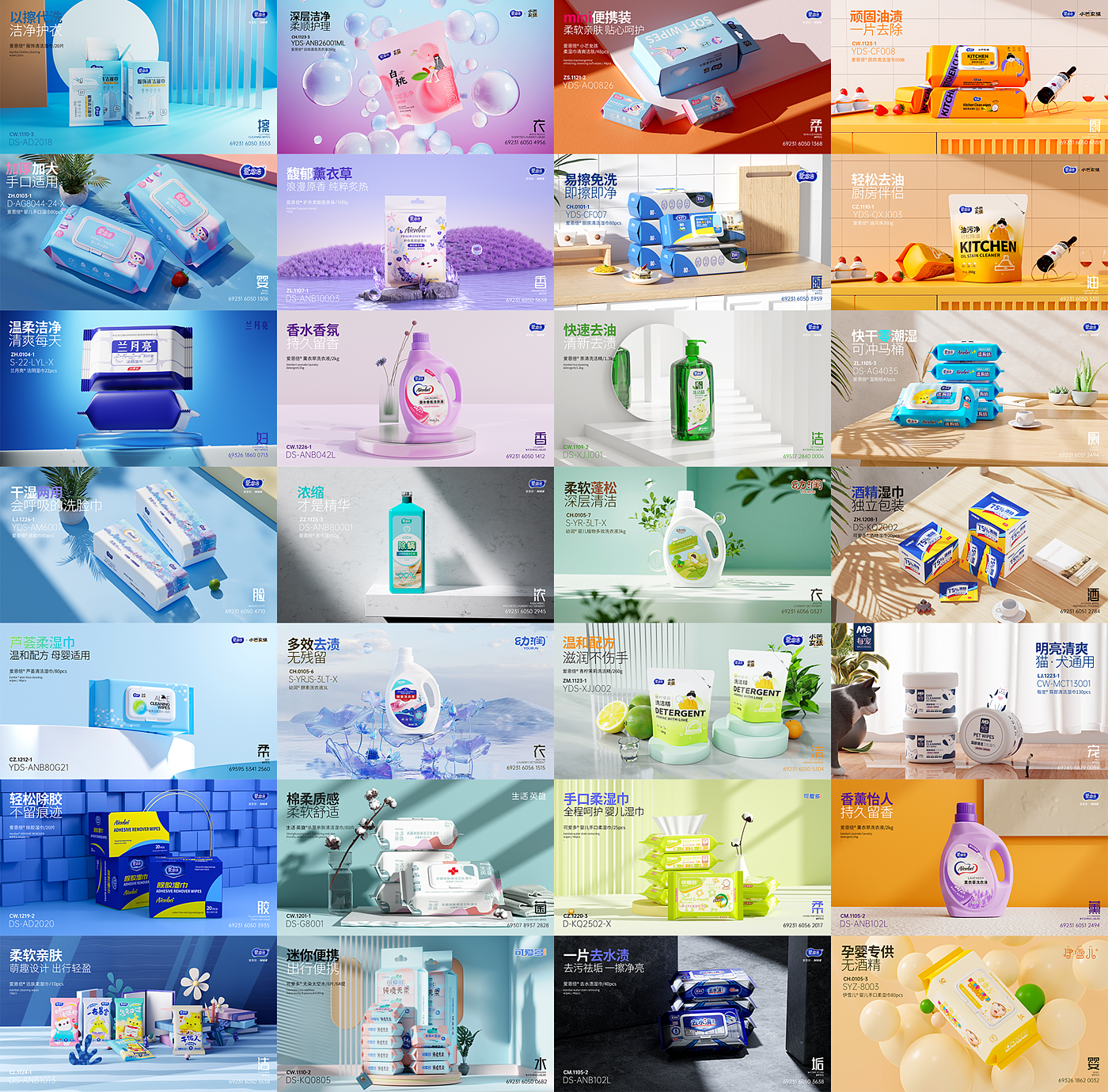 Washing liquid，Wet towel，3d，three-dimensional，Render，E-commerce scene，Template，