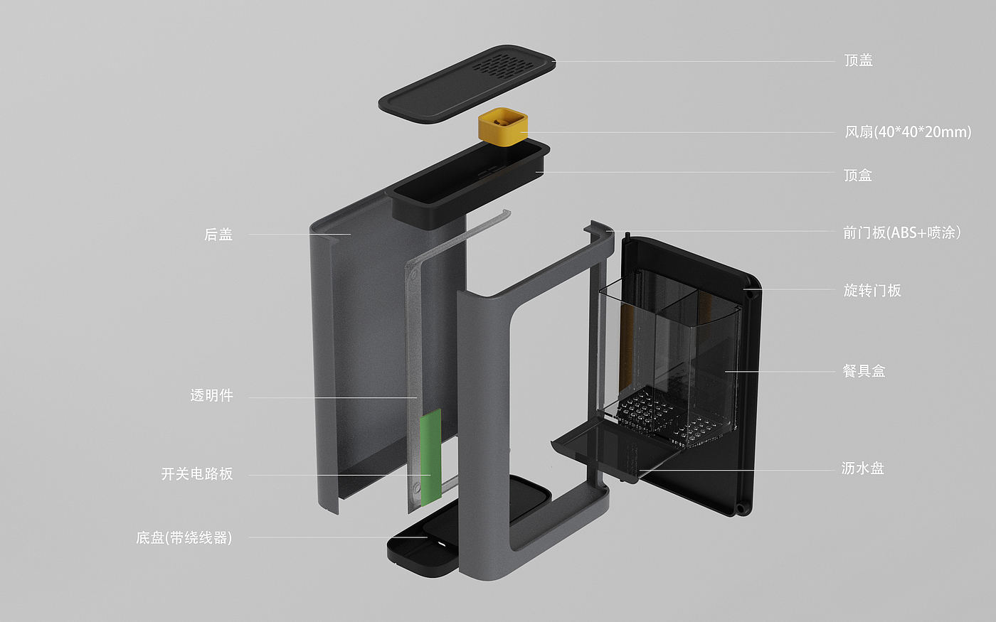 产品设计，厨房电器，消毒盒，筷子筒，筷子盒，消毒器，