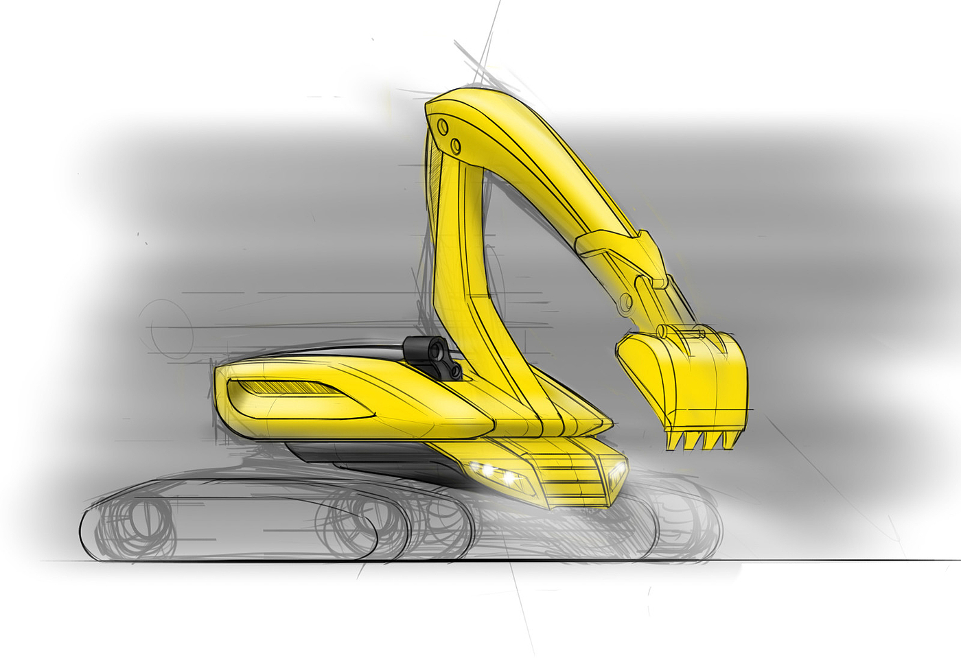 excavating machinery，cat，conceptual design，heavy industry，construction machinery，industrial design，