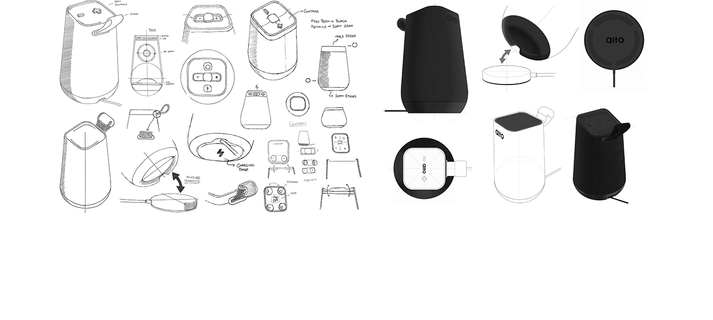 speaker，Bluetooth Speaker ，product design，conceptual design，Alto，