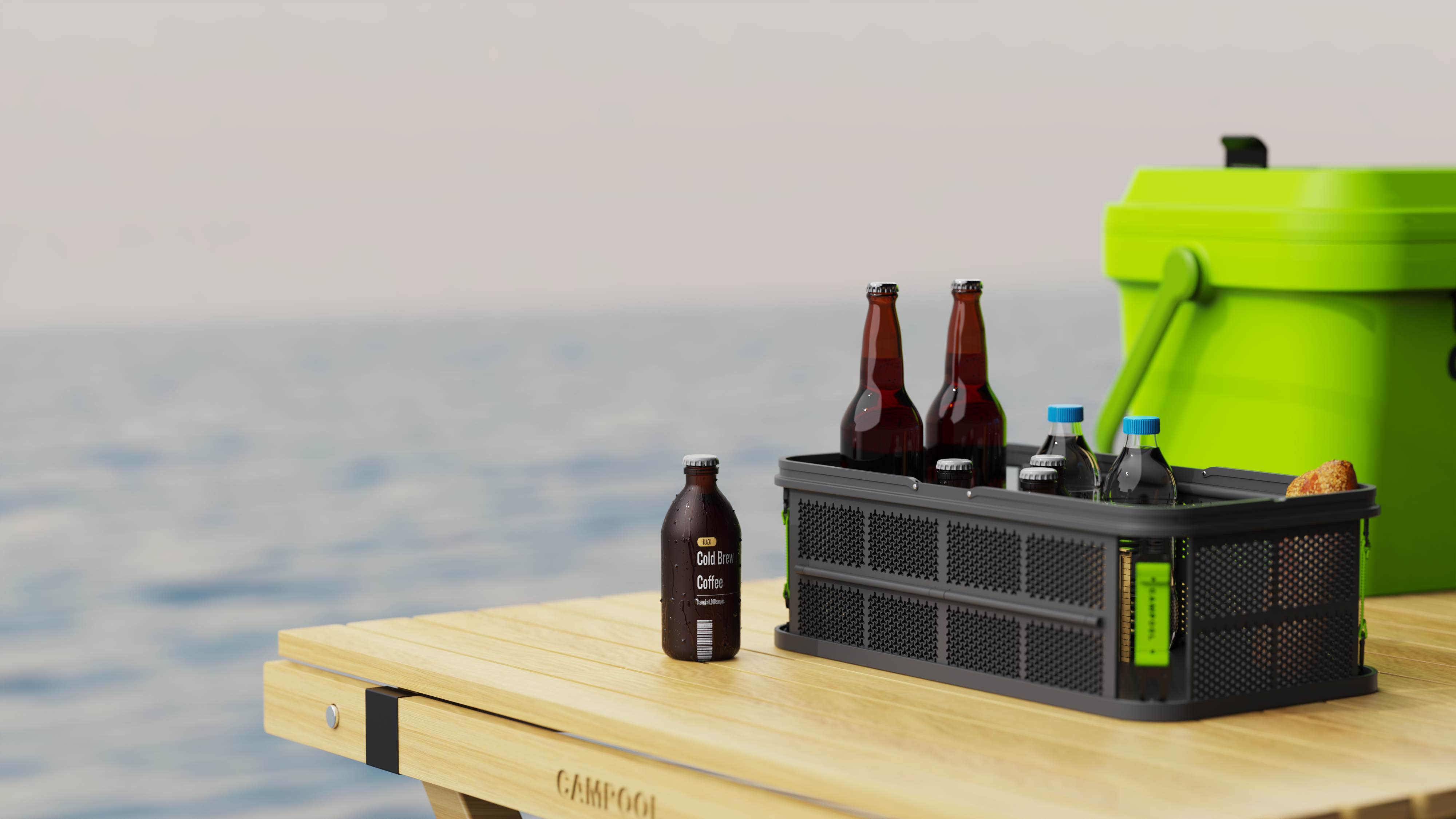 product design，industrial design，sample reels，Keyshot rendering，camping，Camping refrigerator，