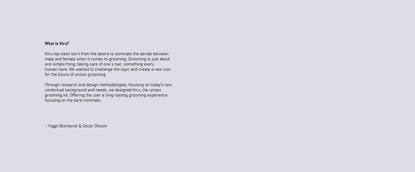 razor，Unisex，product design，Kiru，