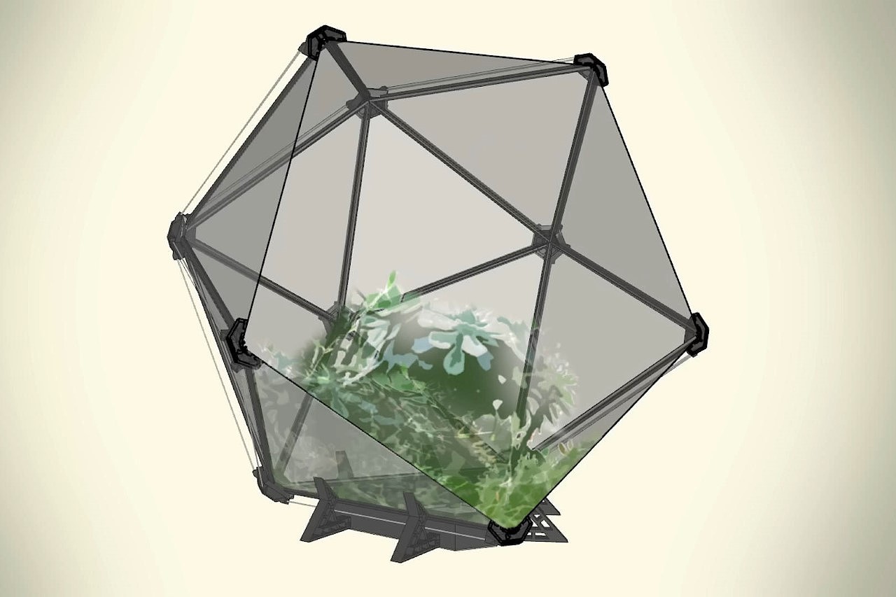 diy，Aquarium，icosahedral glass cylinder，