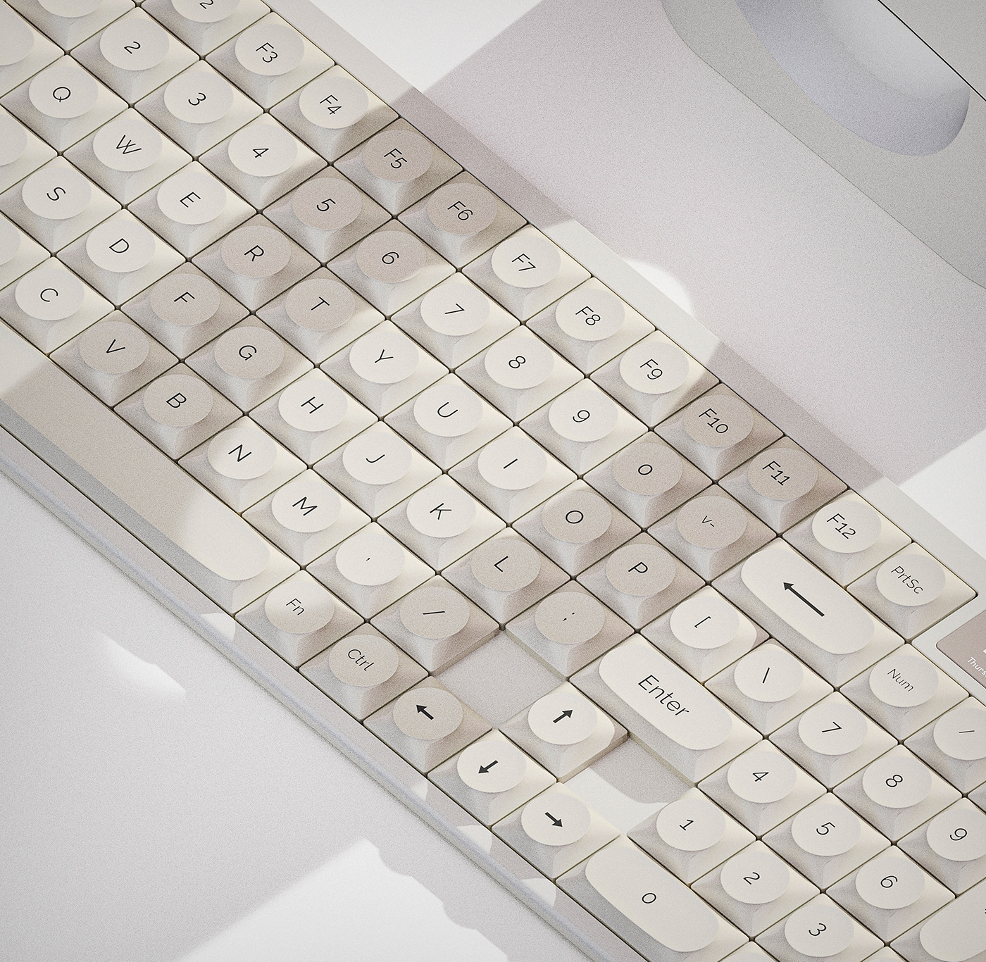 keyboard，Minimalism，white，