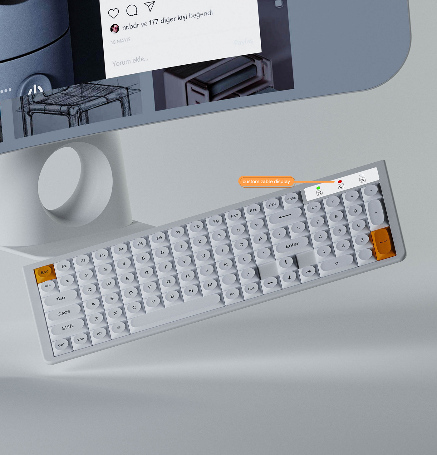 keyboard，Minimalism，white，