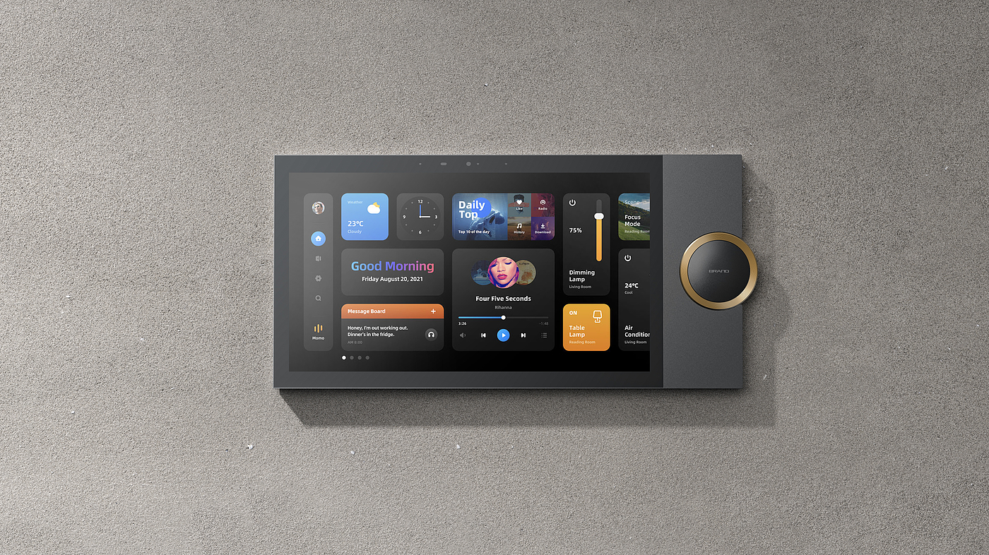 Smart Home, Switch, Central Control Screen，