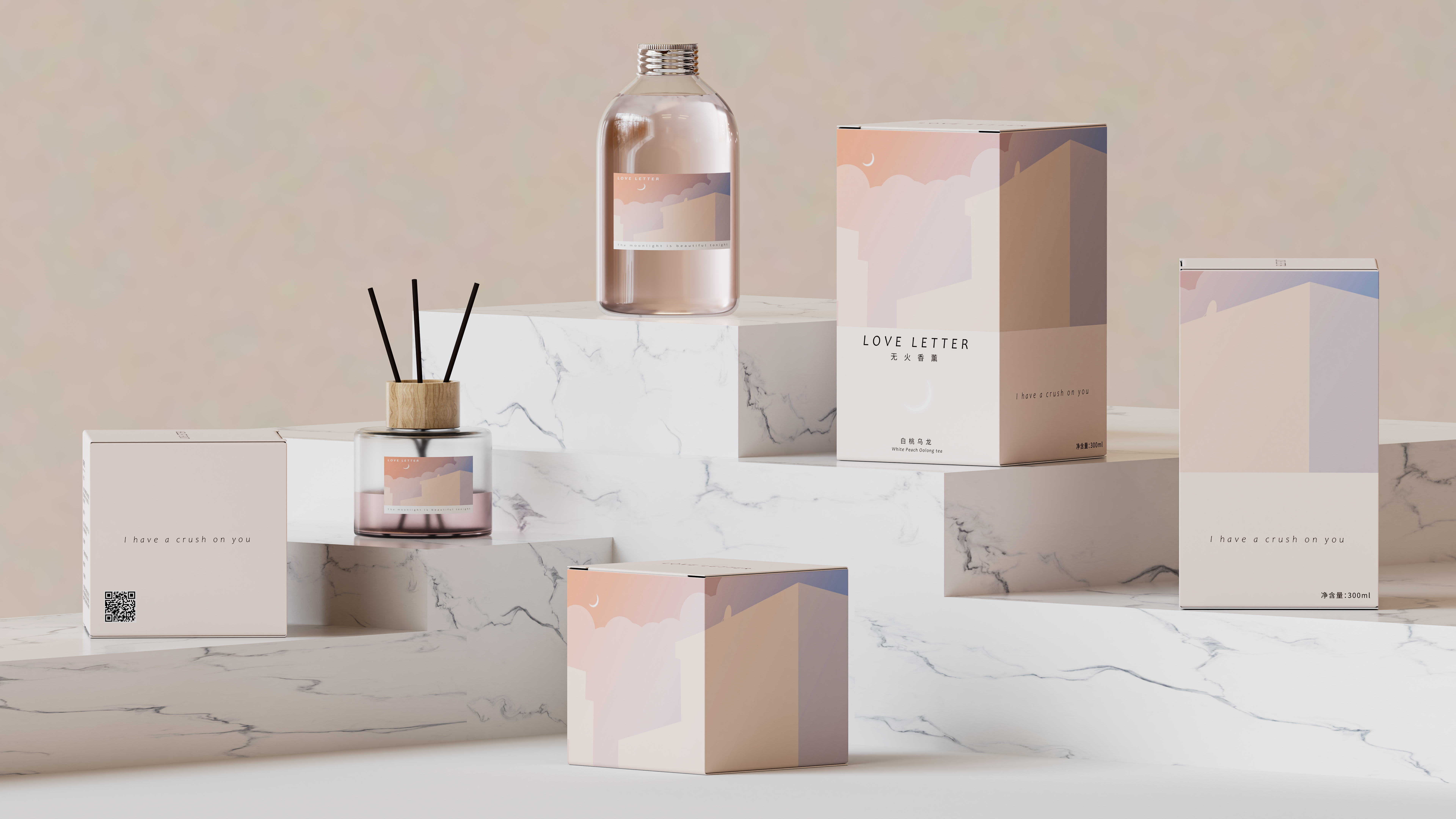 Aromatherapy，Secret love，packing design，dusk，packing，Graphic Artist Designer，Original design，