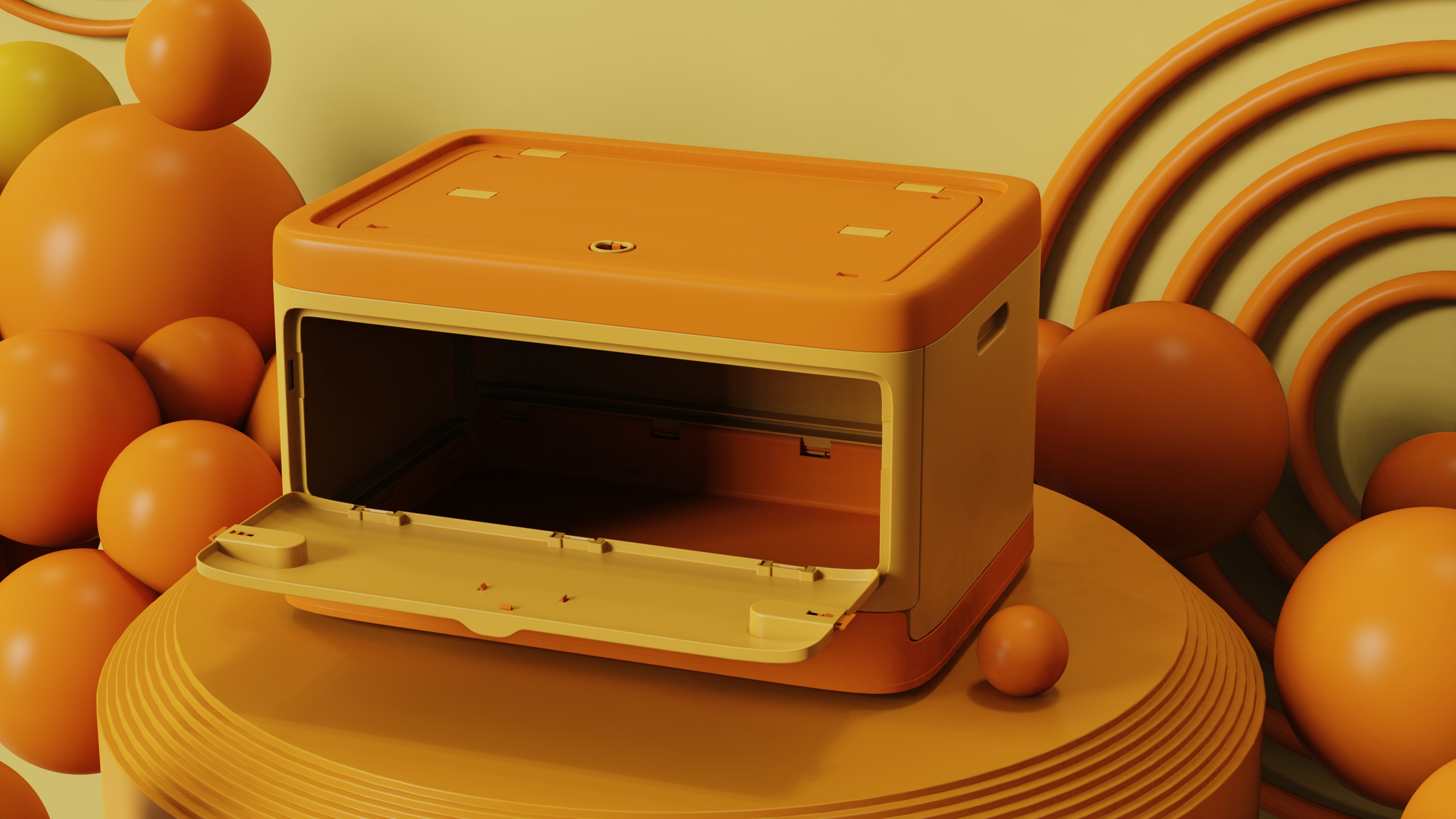 Cartoon，duck，Folding box，Storage box，