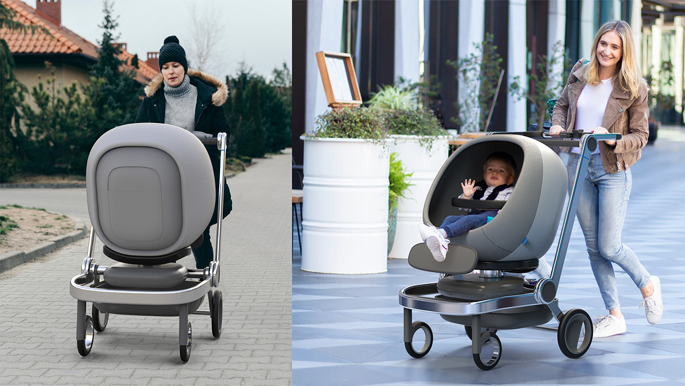 baby carriage，Mother and baby，baby，product design，stroller，design，