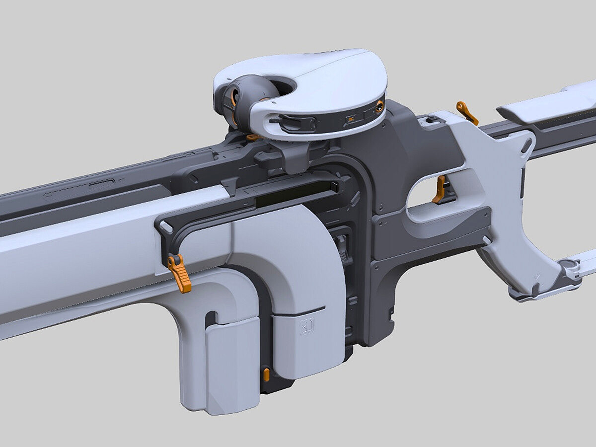 Sniper Rifle，Sniper rifle，Game design，3D model，