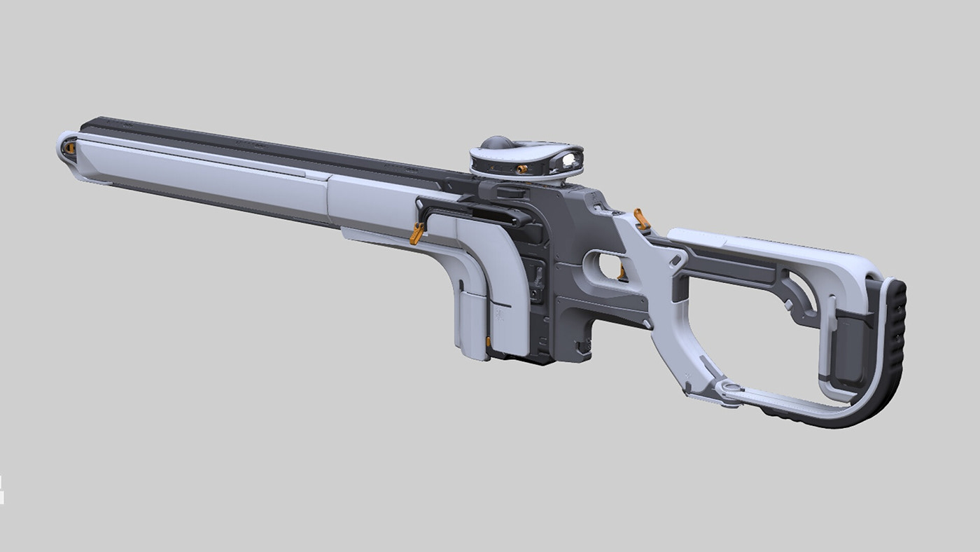 Sniper Rifle，Sniper rifle，Game design，3D model，