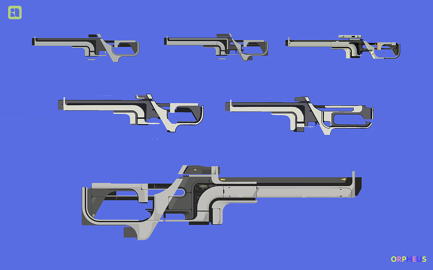 Sniper Rifle，狙击步枪，游戏设计，3d模型，