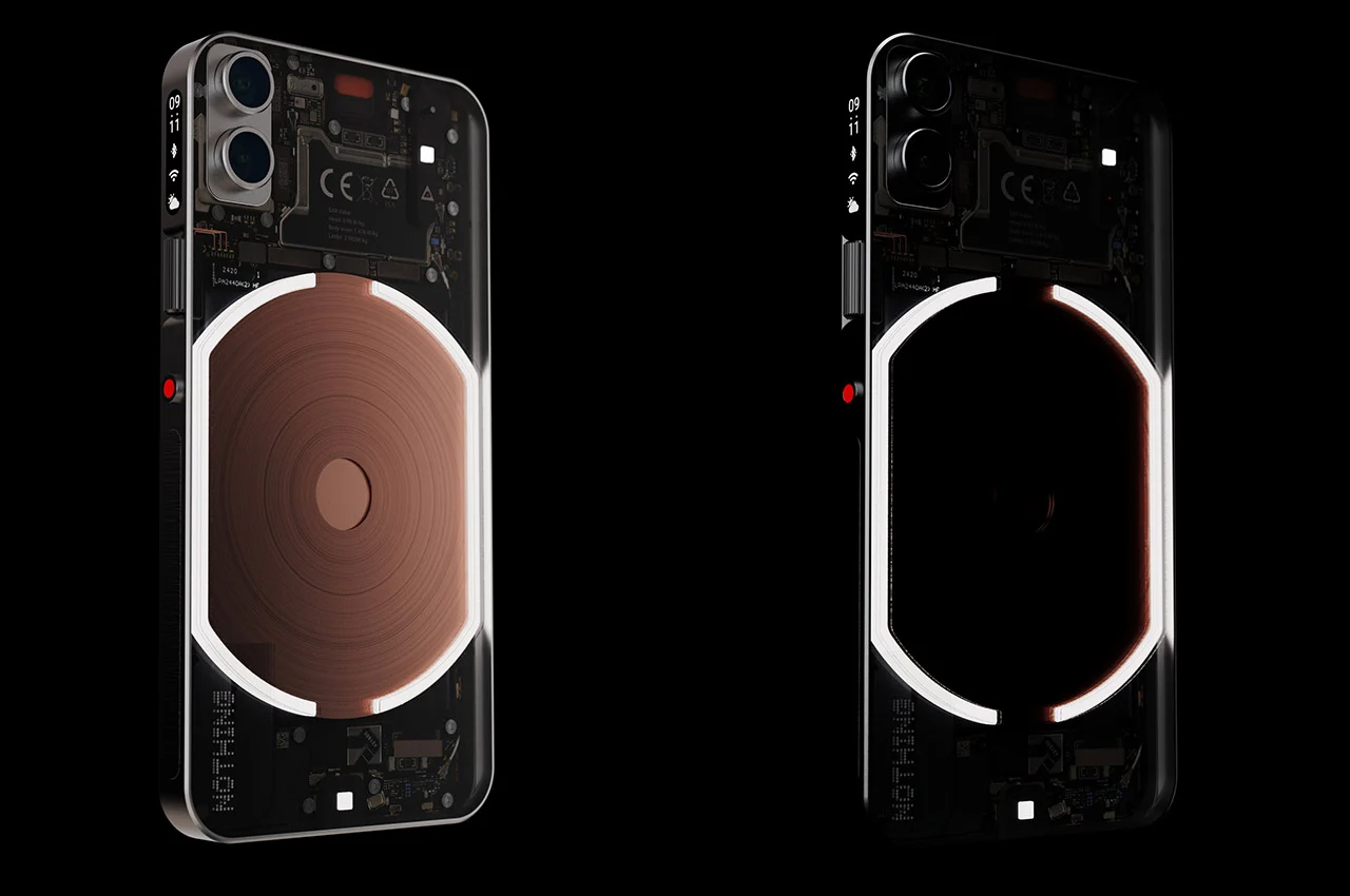 led，Transparent mobile phone，NOTHING MINI，