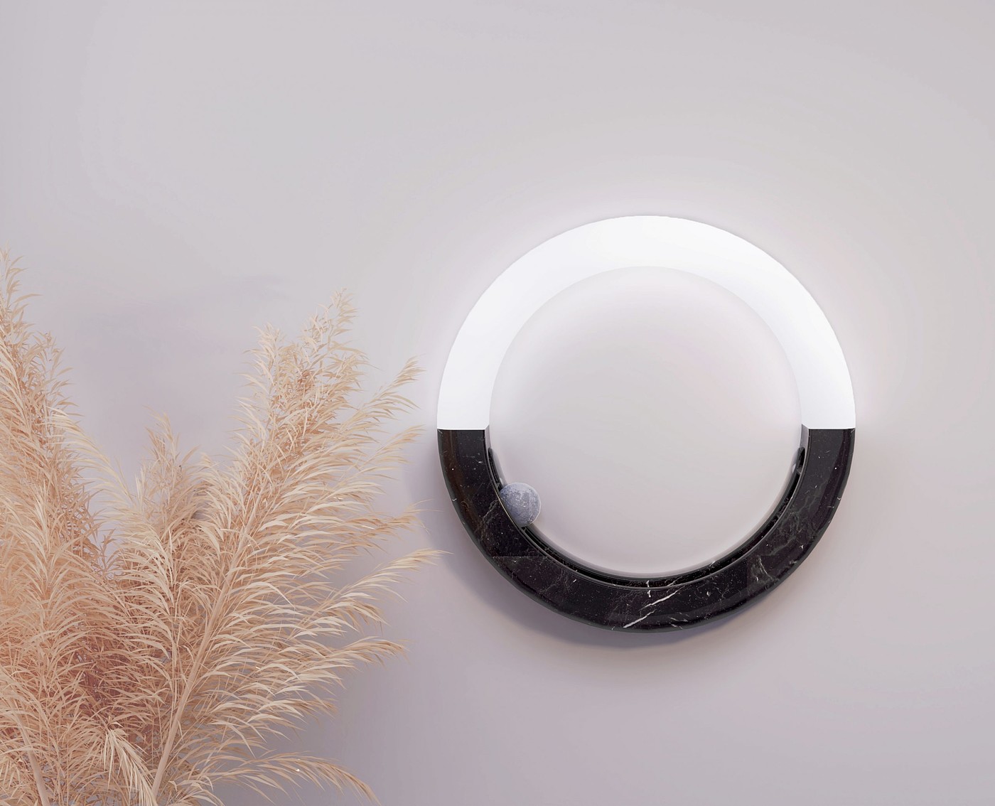 lamp，moon，conceptual design，Luna Piena，Marble，