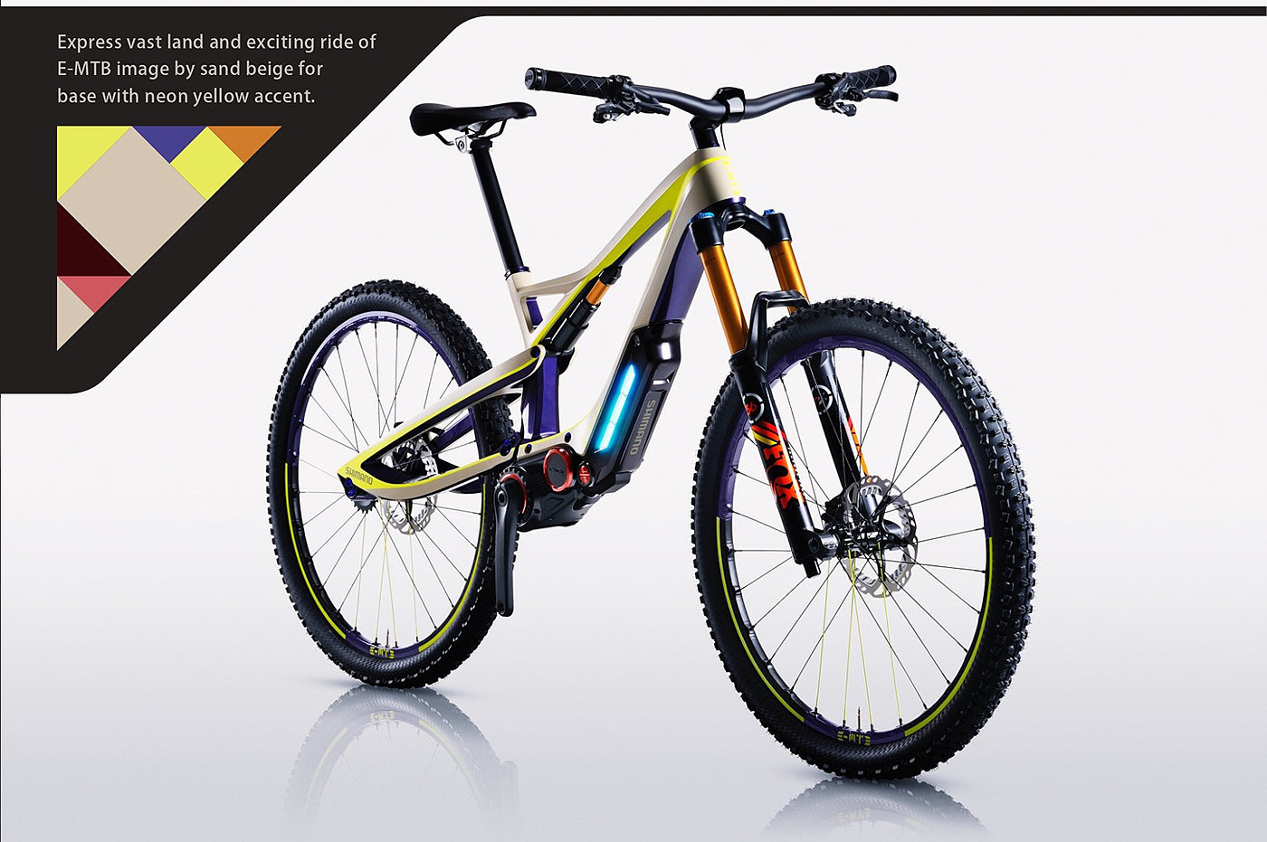 Bicycle，Mountain bike，conceptual design，SHIMANO E-MTB，