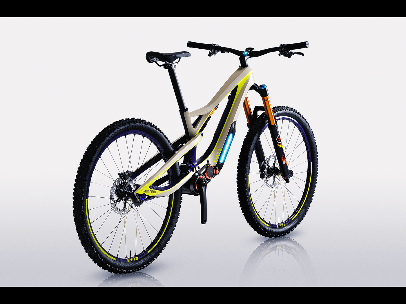 Bicycle，Mountain bike，conceptual design，SHIMANO E-MTB，