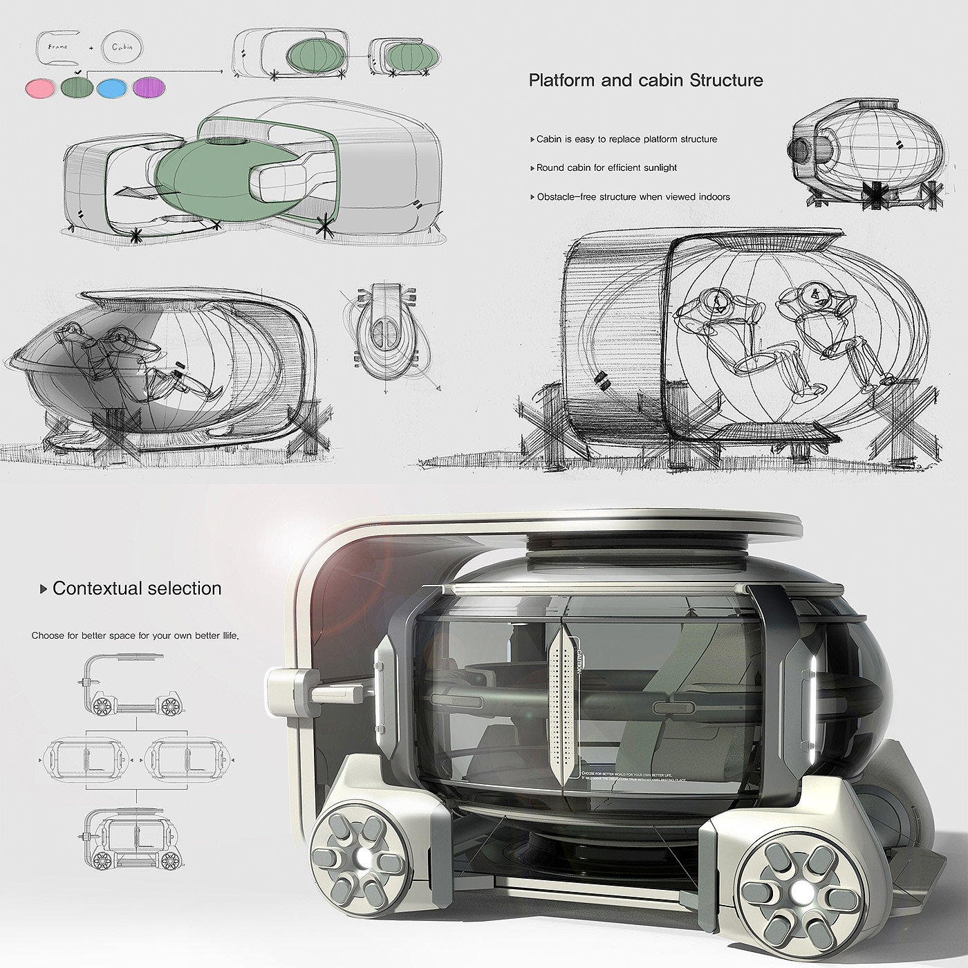 industrial design，Renault E.O，concept，mobility，rest，