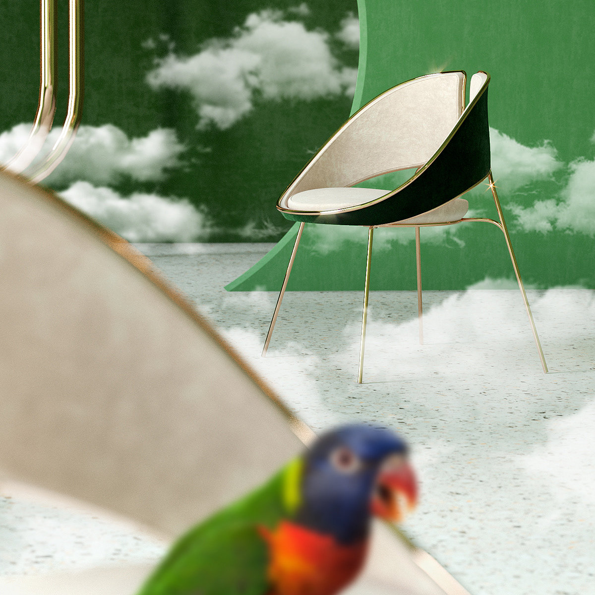 Hyoku，Dining chair，product design，furniture design ，bird，