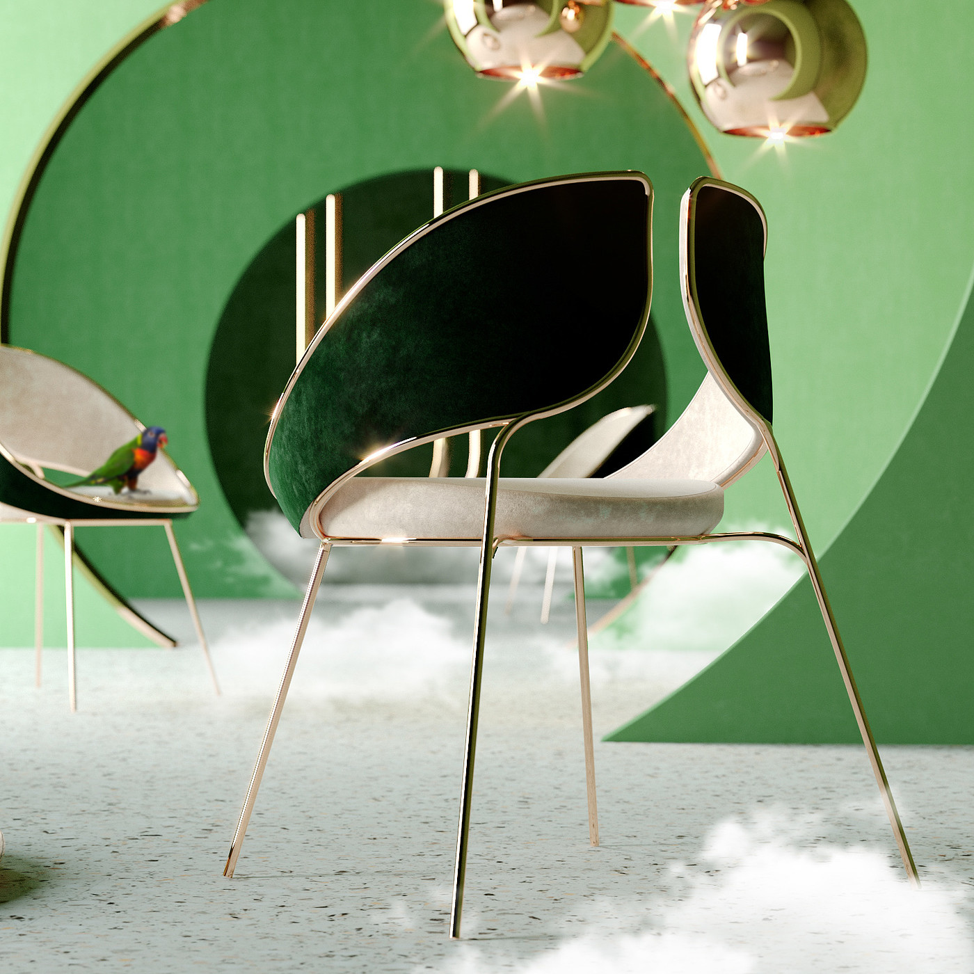 Hyoku，Dining chair，product design，furniture design ，bird，