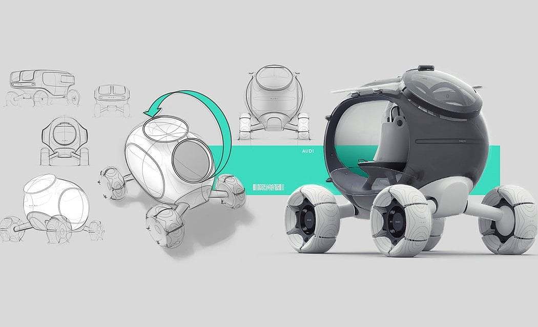 AUDI X，TRAVEL COMPANION，Amphibious vehicle，Amphibious，explore，Audi x，Automobile design，conceptual design，