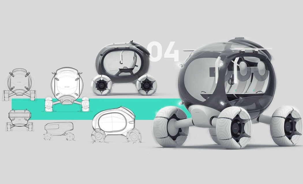 AUDI X，TRAVEL COMPANION，Amphibious vehicle，Amphibious，explore，Audi x，Automobile design，conceptual design，