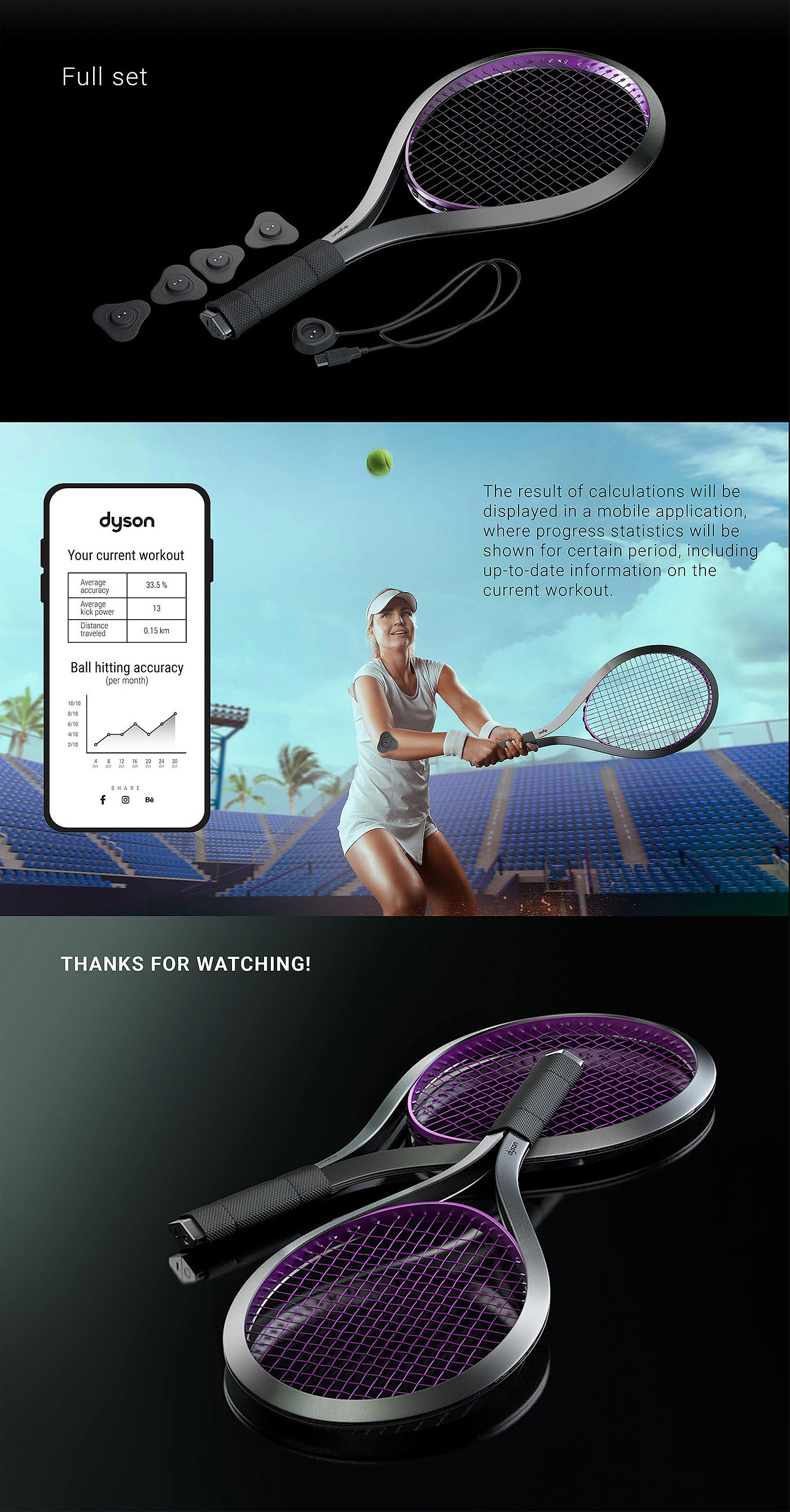 Tennis racket，concept，product design，motion，Futurist，Dyson tennis racket，