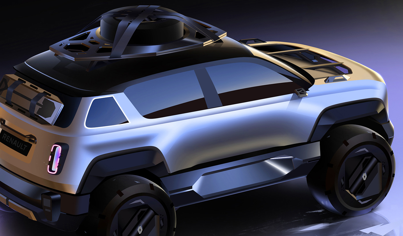 renault，4EVER，concept，industrial design，sketch，automobile，