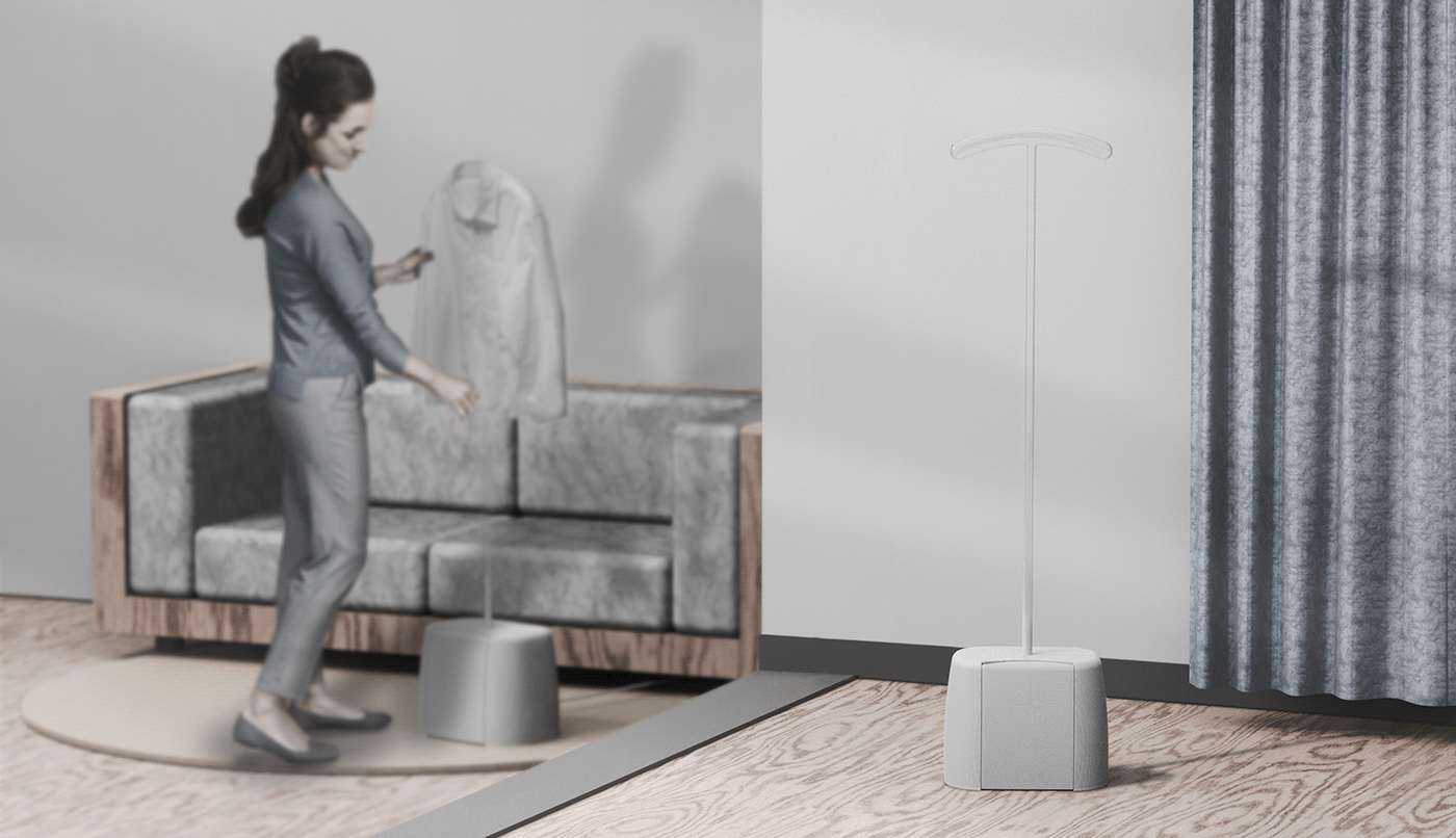 concept，product design，coat hanger，steam，vapor，