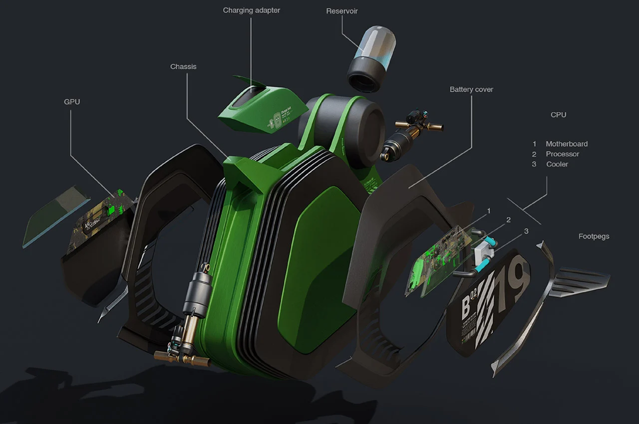 motorcycle，Electric，product design，Appearance design，Cool，environment protection，