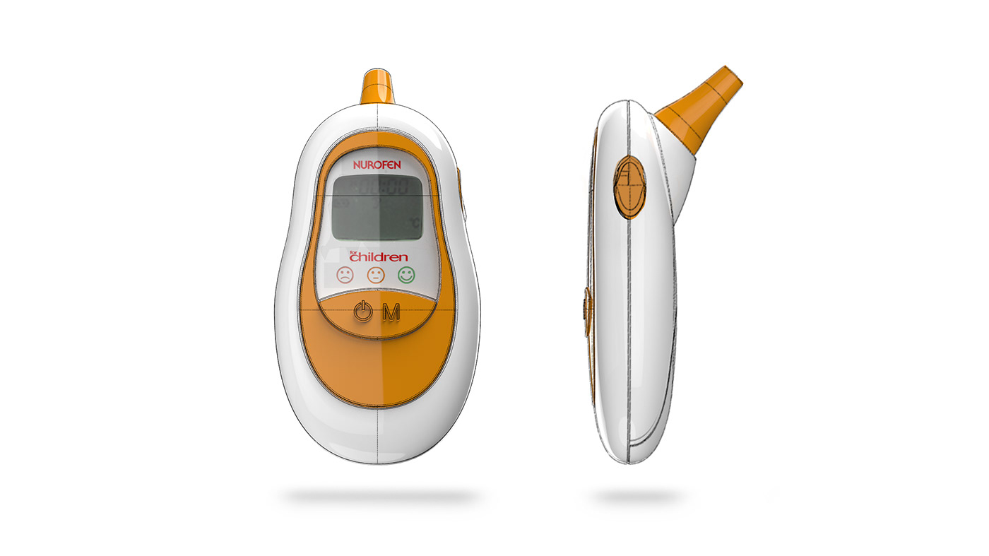 Baby Thermometer，product design，Appearance design，Small，