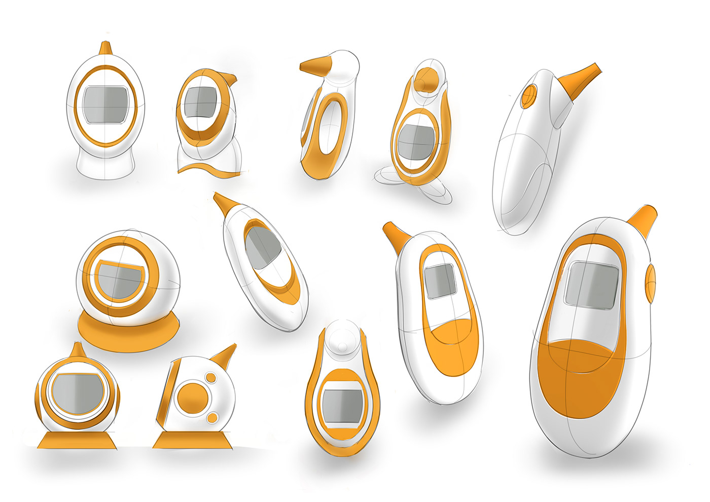 Baby Thermometer，product design，Appearance design，Small，