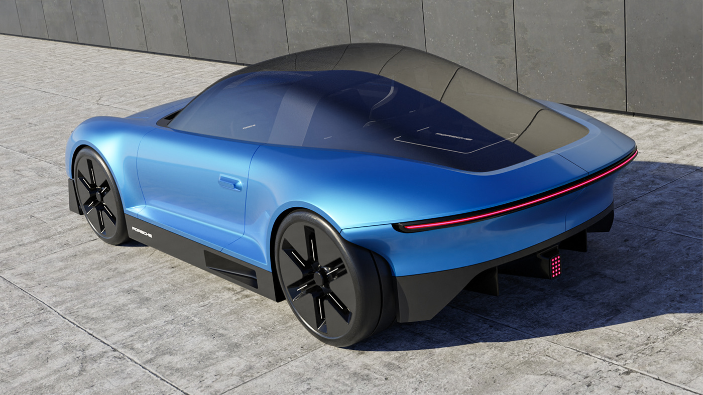 Porsche，concept，future，Cool，Appearance design，Automobile design，
