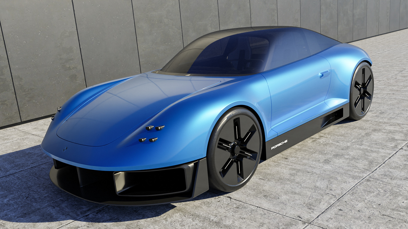 Porsche，concept，future，Cool，Appearance design，Automobile design，