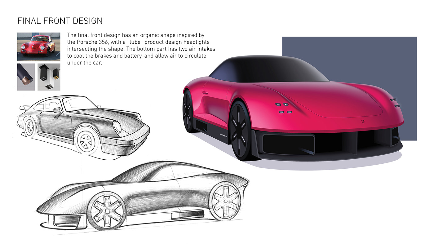 Porsche，concept，future，Cool，Appearance design，Automobile design，