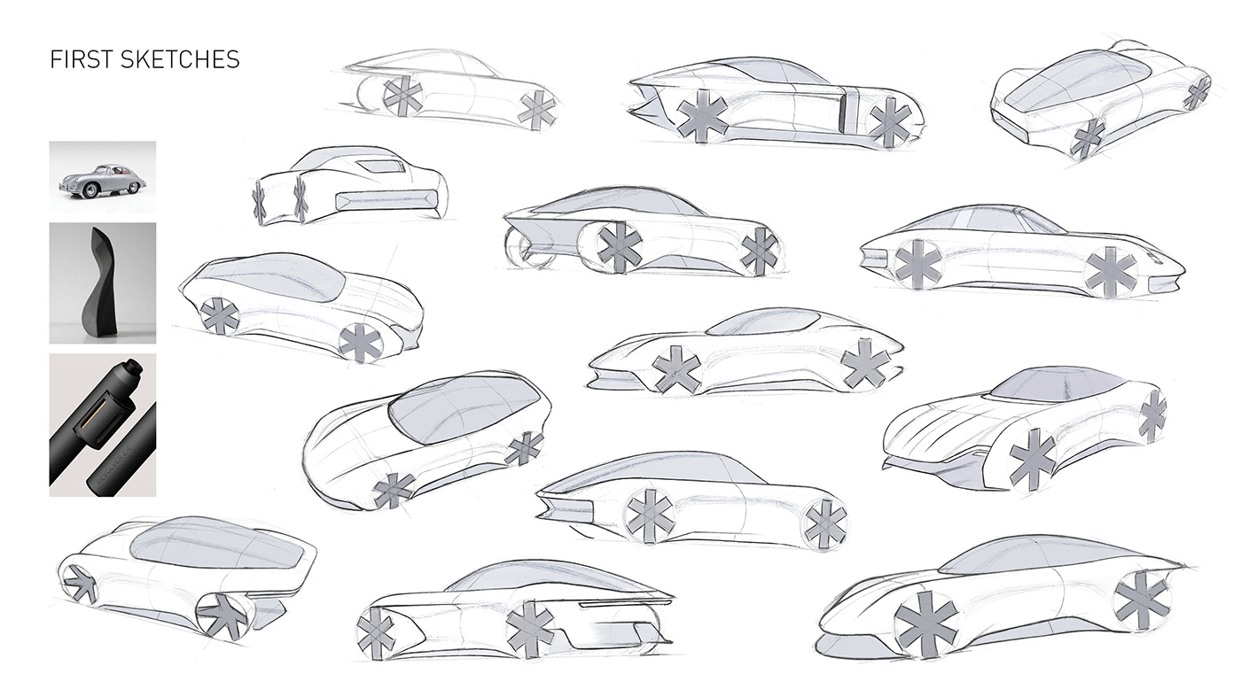 Porsche，concept，future，Cool，Appearance design，Automobile design，