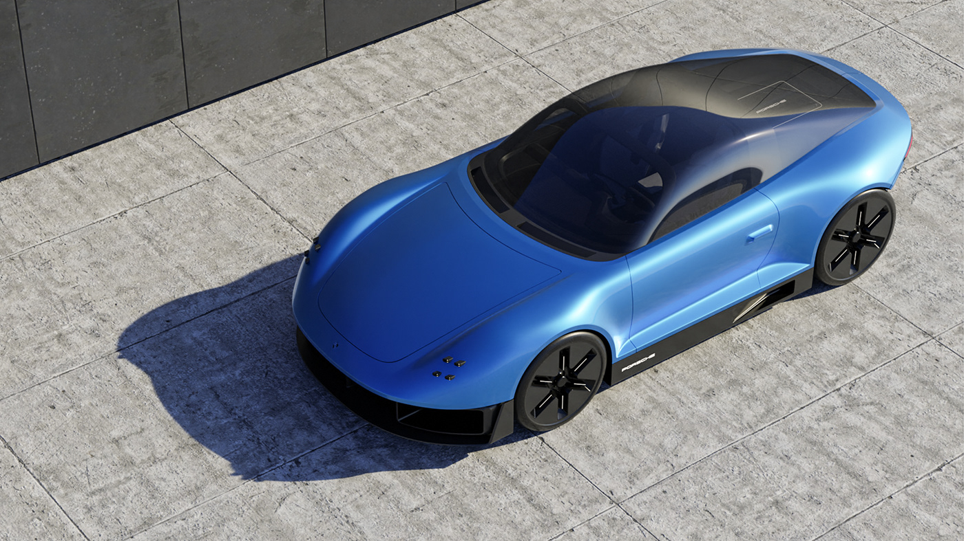 Porsche，concept，future，Cool，Appearance design，Automobile design，