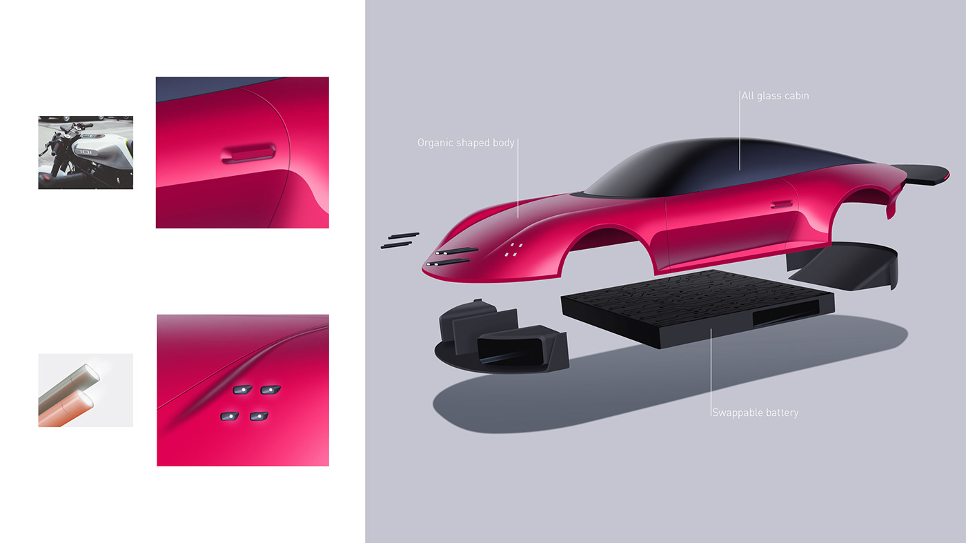 Porsche，concept，future，Cool，Appearance design，Automobile design，