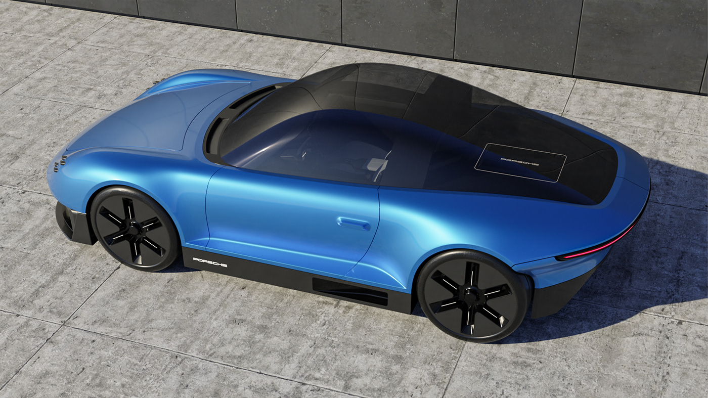 Porsche，concept，future，Cool，Appearance design，Automobile design，